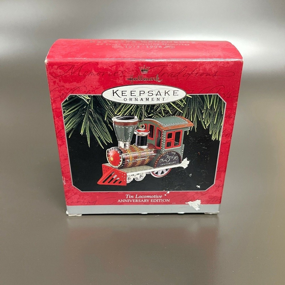 Hallmark Keepsake Tin Locomotive Train Anniversary Edition Ornament 1973-1998